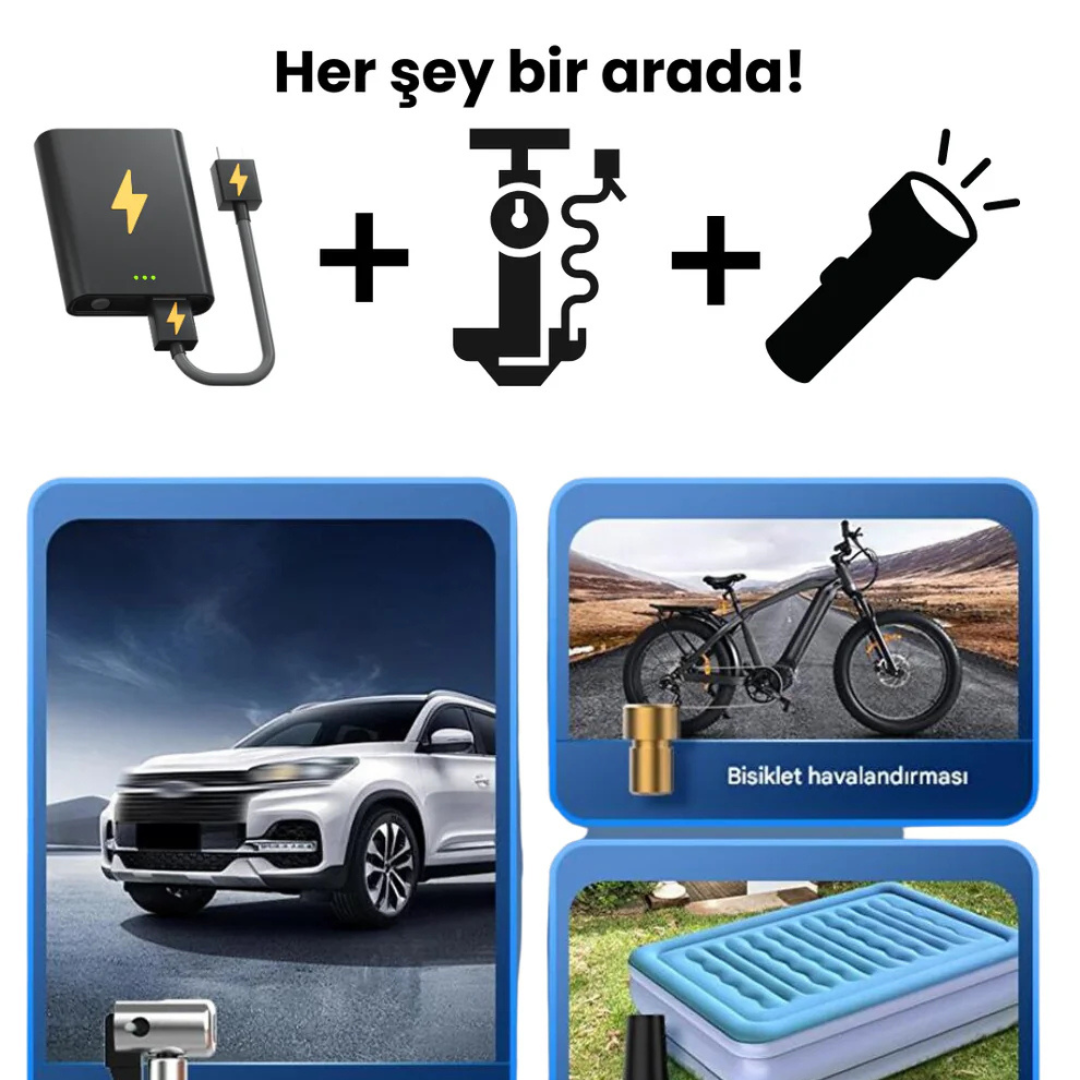 LastikGo™ Taşınabilir Hava Kompresörü